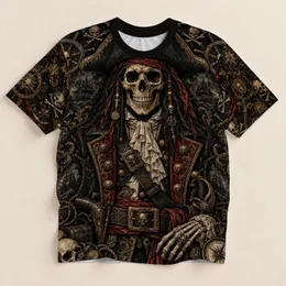 Skeleton Pirate Skull and Treasure for Halloween Parties and Nautical Adventure Fans All-over Print Unisex T-shirt