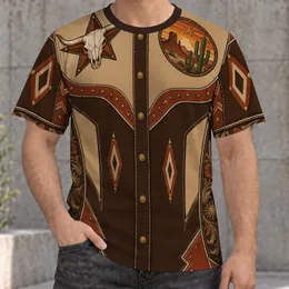 Bull Skull And Cactus Western Cowboy Style For Ranch Days And Outdoor Country Adventures All-over Print Unisex T-shirt