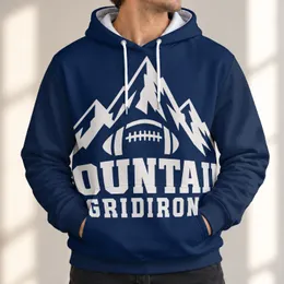 Mountain Football Peaks for Autumn Game Days and Casual Outdoor Wear for Sports Fans All-over Print Hoodie (Lightweight)