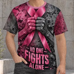 Pink Ribbon Fists Breast Cancer Support Awareness Gift For Survivors And Caregivers All-over Print Unisex T-shirt