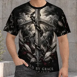 Faithful Cross of Grace for Worship, Church, and Everyday Christian Encouragement All-over Print Unisex T-shirt