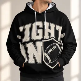 Bold Football Shield and FIGHT ON Message for Game Day, Tailgates and Everyday Fans All-over Print Hoodie (Lightweight)