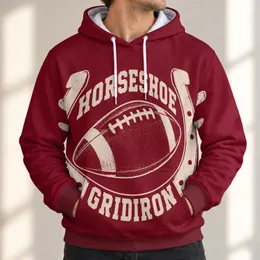 Horseshoe Football Emblem for Game Day and Casual Weekend Wear for Football Fans All-over Print Hoodie (Lightweight)