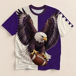 Bald Eagle Gripping Football for Game Day Tailgates and American Football Fans All-over Print Unisex T-shirt