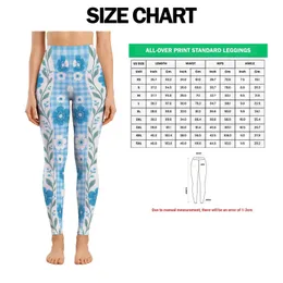 Blue Gingham Daisy Flowers for Yoga, Pilates, and Everyday Activewear Leggings