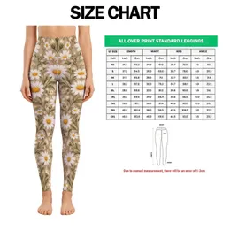 White Daisy And Golden Yellow Blooms For Yoga, Pilates And Everyday Wear Leggings