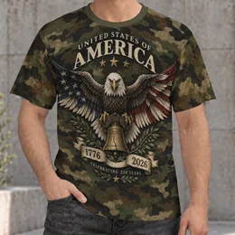 Bald Eagle Liberty Bell Patriotic Camo for American Independence Celebrations All-over Print Unisex T-shirt