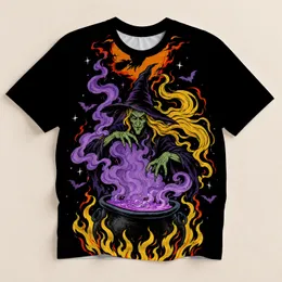 Witch Cauldron And Purple Potion Art For Halloween Night Celebrations All-over Print Unisex T-shirt