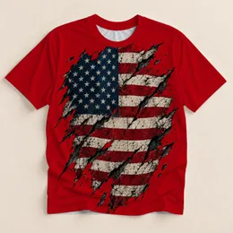 Distressed American Flag Emblem for Patriotic Celebrations and Everyday Casual Wear All-over Print Unisex T-shirt