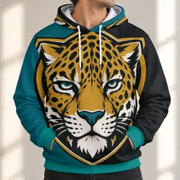 Wildcat Head Emblem With Teal Split Color For Everyday Streetwear And Commutes All-over Print Hoodie (Lightweight)