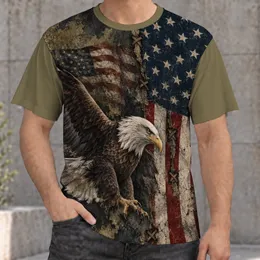 Bald Eagle And Distressed Stars And Stripes For Patriotic Summer Gatherings And Events All-over Print Unisex T-shirt
