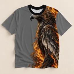 Fierce Eagle and Ember Flames for Bold Outdoor Style and Everyday Adventure Wear All-over Print Unisex T-shirt