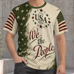 Patriotic Stars and Liberty Lettering for Independence Day and Everyday Americana All-over Print Unisex T-shirt