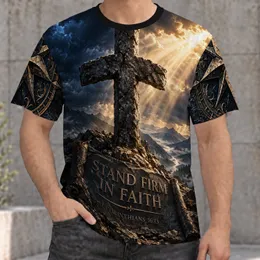 Weathered Stone Cross and Scripture for Everyday Faith, Worship and Fellowship for Men All-over Print Unisex T-shirt