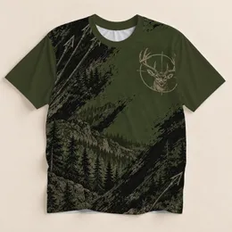 Tactical Deer Target Woodland Camo Hunting Range Outdoor Adventure Gift for Men All-over Print Unisex T-shirt