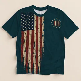 Vintage American Flag Vertical Stripes for Patriotic Weekends and Casual Everyday Style All-over Print Unisex T-shirt