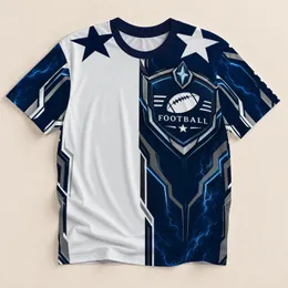 Navy And White Football Shield For Game Day Fans And Weekend Sports All-over Print Unisex T-shirt