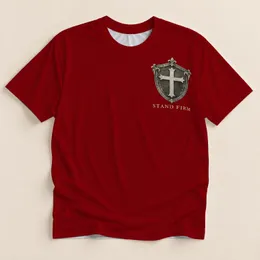 Cross Shield Faith Emblem for Bible Study and Fellowship, Christian Men of Courage All-over Print Unisex T-shirt