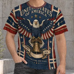 Bald Eagle 250th Anniversary Tribute for Independence Day and Patriotic Gatherings All-over Print Unisex T-shirt