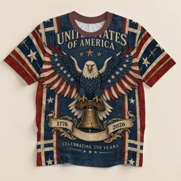 Bald Eagle 250th Anniversary Tribute for Independence Day and Patriotic Gatherings All-over Print Unisex T-shirt