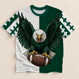 Bald Eagle Clutching Football for Game Day Tailgates and Weekend Football Fans All-over Print Unisex T-shirt