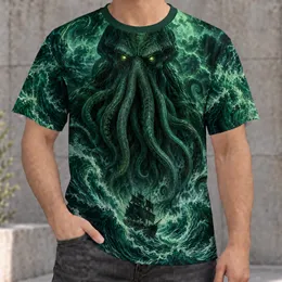 Tentacled Sea Monster and Haunted Ship for Halloween Fantasy Fans All-over Print Unisex T-shirt