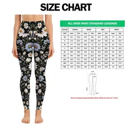 White Daisy And Blue Wildflower Blooms For Yoga, Pilates And Everyday Wear Leggings