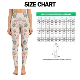 Colorful Pastel Paw Prints for Yoga, Pilates and Everyday Activewear Leggings