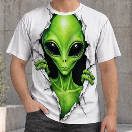 Green Alien Encounter for Sci-Fi Fans and Casual Weekend Outdoor Home Adventures All-over Print Unisex T-shirt