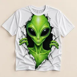 Green Alien Encounter for Sci-Fi Fans and Casual Weekend Outdoor Home Adventures All-over Print Unisex T-shirt