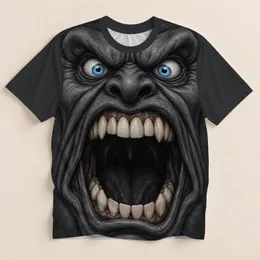 Giant Monster Mouth Optical Illusion for Halloween Parties and Bold Costume Fun All-over Print Unisex T-shirt