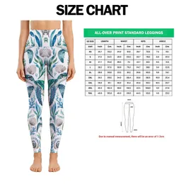 Sea Turtle and Seashell Coastal Motifs for Yoga, Running and Active Coastal Women Leggings