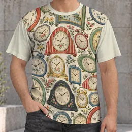 Vintage Clock Faces and Floral Accents for Relaxed Spring Days and Everyday Style All-over Print Unisex T-shirt