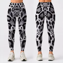 Monochrome Leopard Spots for Yoga, Pilates, Gym Training and Active Days for Women Leggings
