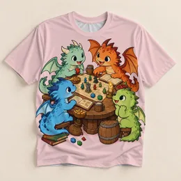 Tiny Dragon Tabletop Game Night For Cozy Cottage Adventures And Fantasy Fans Everyday All-over Print Unisex T-shirt