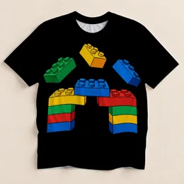 Colorful Interlocking Building Bricks for Creative Everyday Casual Wear and Play All-over Print Unisex T-shirt