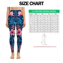 Navy Tropical Monstera And Hibiscus Blooms For Yoga, Pilates And Outdoor Training Leggings