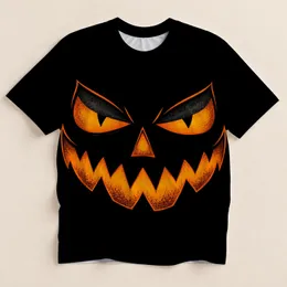 Orange-Eyed Jack-o'-Lantern Face for Halloween Parties and Costume Season for Men All-over Print Unisex T-shirt