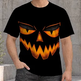 Orange-Eyed Jack-o'-Lantern Face for Halloween Parties and Costume Season for Men All-over Print Unisex T-shirt