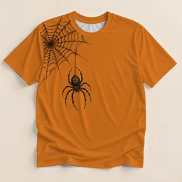 Spider Web and Black Spider Halloween Fall Party Style for Women All-over Print Unisex T-shirt
