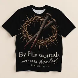 Crown of Thorns and Healing Scripture for Faithful Everyday Wear and Christian Devotion All-over Print Unisex T-shirt