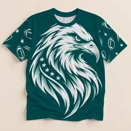 Fierce Eagle Emblem for Game Day and Outdoor Adventures for Sports Fans All-over Print Unisex T-shirt