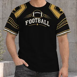 Black And Gold Football Uniform Style For Game Day And Casual Fan Wear All-over Print Unisex T-shirt