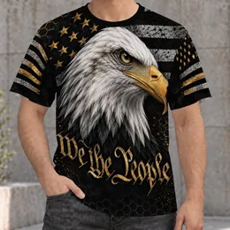 White-Headed Eagle And Gold Stars For Motorcycle Rides And Outdoor Camping All-over Print Unisex T-shirt