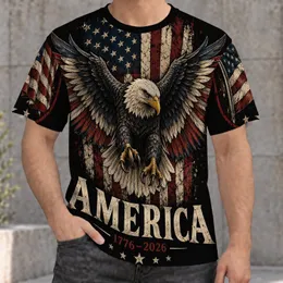 Bald Eagle And American Flag For Independence Day And Summer Celebrations All-over Print Unisex T-shirt
