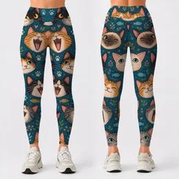 Expressive Cat Faces for Playful Everyday Style and Whimsical Weekend Outings for Cat Lovers Leggings