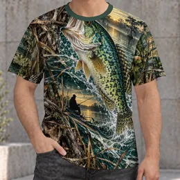 Crappie Fishing Marsh Camouflage for Summer Angling and Outdoor Lake Adventures All-over Print Unisex T-shirt