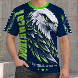 Fierce Eagle and Football Spirit for Game Day and Training Fans All-over Print Unisex T-shirt