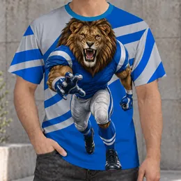 Roaring Football Lion Athlete for Game Day Celebrations and Dedicated Soccer Fans All-over Print Unisex T-shirt