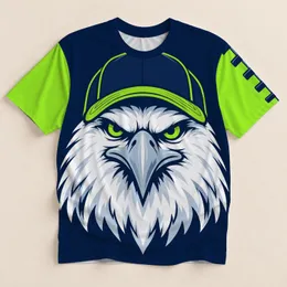Fierce White Eagle Mascot for Game Day and Football Season Fans All-over Print Unisex T-shirt